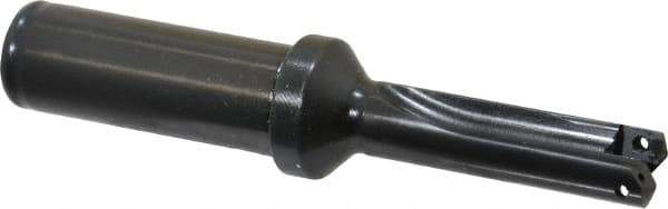 Allied Machine and Engineering - Series 0, 33/64 to 11/16" Diam, 3/4" Diam Straight Shank with Flange, Straight Flute Spade Drill - 1-3/8" Max Depth, 2-39/64" Body Length, 4-17/32" OAL, Short Length, Through Coolant - USA Tool & Supply