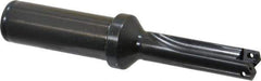 Allied Machine and Engineering - Series 0, 33/64 to 11/16" Diam, 3/4" Diam Straight Shank with Flange, Straight Flute Spade Drill - 1-3/8" Max Depth, 2-39/64" Body Length, 4-17/32" OAL, Short Length, Through Coolant - USA Tool & Supply