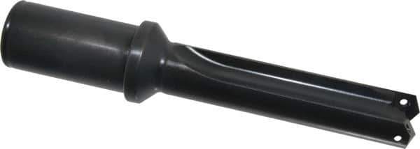 Allied Machine and Engineering - Series 2, 31/32 to 1-3/8" Diam, 1-1/4" Diam Straight Shank with Flange, Straight Flute Spade Drill - 3-3/8" Max Depth, 5-13/64" Body Length, 7-11/32" OAL, Short Length, Through Coolant - USA Tool & Supply