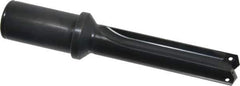 Allied Machine and Engineering - Series 2, 31/32 to 1-3/8" Diam, 1-1/4" Diam Straight Shank with Flange, Straight Flute Spade Drill - 3-3/8" Max Depth, 5-13/64" Body Length, 7-11/32" OAL, Short Length, Through Coolant - USA Tool & Supply