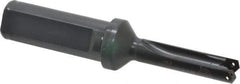 Allied Machine and Engineering - Series Z, 7/16 to 1/2" Diam, 3/4" Diam Straight Shank with Flange, Straight Flute Spade Drill - 1-1/4" Max Depth, 2-1/2" Body Length, 4-7/16" OAL, Short Length, Through Coolant - USA Tool & Supply