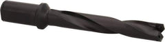 Allied Machine and Engineering - Series 2, 31/32 to 1-3/8" Diam, 1-1/4" Diam Straight Shank with Flange, Helical Flute Spade Drill - 5-3/8" Max Depth, 7-13/64" Body Length, 9-11/32" OAL, Intermediate Length, Through Coolant - USA Tool & Supply