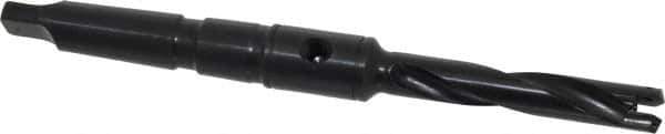 Allied Machine and Engineering - Series 0, 33/64 to 11/16" Diam, 2MT Taper Shank, Helical Flute Spade Drill - 2-1/2" Max Depth, 4-49/64" Body Length, 7-19/32" OAL, Standard Length, Through Coolant - USA Tool & Supply