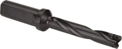 Allied Machine and Engineering - Series 0, 33/64 to 11/16" Diam, 3/4" Diam Straight Shank with Flange, Helical Flute Spade Drill - 2-1/2" Max Depth, 3-47/64" Body Length, 5-21/32" OAL, Standard Length, Through Coolant - USA Tool & Supply