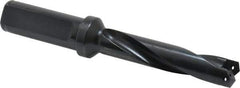 Allied Machine and Engineering - Series 0.5, 39/64 to 11/16" Diam, 3/4" Diam Straight Shank with Flange, Helical Flute Spade Drill - 2-1/2" Max Depth, 3-47/64" Body Length, 5-21/32" OAL, Standard Length, Through Coolant - USA Tool & Supply