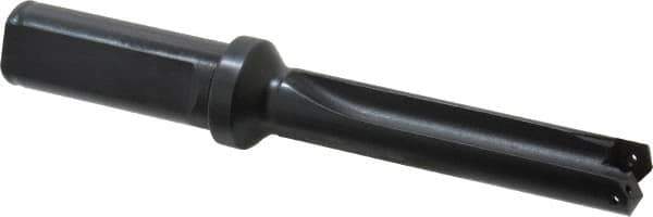 Allied Machine and Engineering - Series 0.5, 39/64 to 11/16" Diam, 3/4" Diam Straight Shank with Flange, Straight Flute Spade Drill - 2-1/2" Max Depth, 3-47/64" Body Length, 5-21/32" OAL, Standard Length, Through Coolant - USA Tool & Supply