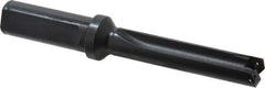 Allied Machine and Engineering - Series 0.5, 39/64 to 11/16" Diam, 3/4" Diam Straight Shank with Flange, Straight Flute Spade Drill - 2-1/2" Max Depth, 3-47/64" Body Length, 5-21/32" OAL, Standard Length, Through Coolant - USA Tool & Supply