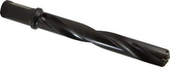 Allied Machine and Engineering - Series 2.5, 1-3/16 to 1-3/8" Diam, 1-1/4" Diam Straight Shank with Flange, Helical Flute Spade Drill - 7-3/8" Max Depth, 9-13/64" Body Length, 11-11/32" OAL, Standard Length, Through Coolant - USA Tool & Supply