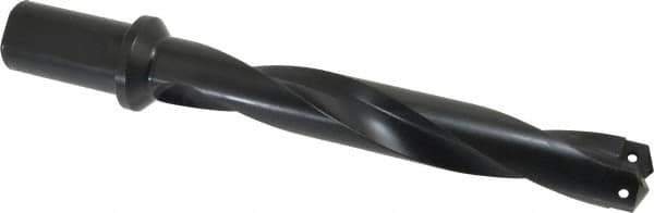 Allied Machine and Engineering - Series 3, 1-13/32 to 1-7/8" Diam, 1-1/2" Diam Straight Shank with Flange, Helical Flute Spade Drill - 8-1/4" Max Depth, 10-1/2" Body Length, 13" OAL, Standard Length, Through Coolant - USA Tool & Supply