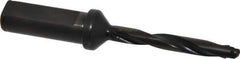 Allied Machine and Engineering - Series Y, 3/8 to 27/64" Diam, 3/4" Diam Straight Shank with Flange, Helical Flute Spade Drill - 2-3/8" Max Depth, 3-5/8" Body Length, 5-9/16" OAL, Standard Length, Through Coolant - USA Tool & Supply