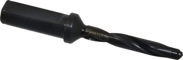 Allied Machine and Engineering - Series Z, 7/16 to 1/2" Diam, 3/4" Diam Straight Shank with Flange, Helical Flute Spade Drill - 2-3/8" Max Depth, 3-5/8" Body Length, 5-9/16" OAL, Standard Length, Through Coolant - USA Tool & Supply