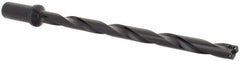 Allied Machine and Engineering - Series 1, 45/64 to 15/16" Diam, 1" Diam Straight Shank with Flange, Helical Flute Spade Drill - 10-5/8" Max Depth, 12-15/64" Body Length, 14-3/8" OAL, Extended Length, Through Coolant - USA Tool & Supply