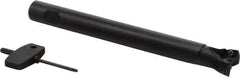 Seco - 93° Lead Angle, 1" Min Cut Diam, 0.28" Max Depth of Cut, Indexable Chamfer and Angle End Mill - 2 Inserts, XO.. 1204.. Insert Style, 7.87" Overall Length, Through Coolant, Straight Shank - USA Tool & Supply