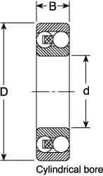 SKF - 40mm Bore Diam, 90mm OD, Open Self Aligning Radial Ball Bearing - 33mm Wide, 2 Rows, Round Bore, 3,600 Lb Static Capacity, 12,100 Lb Dynamic Capacity - USA Tool & Supply