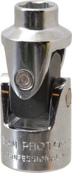 Proto - 3/8" Drive, Standard Hand Socket - 6 Points, 1-3/4" OAL, Alloy Steel, Chrome Finish - USA Tool & Supply