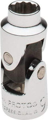 Proto - 3/8" Drive, Standard Hand Socket - 12 Points, 1-3/4" OAL, Alloy Steel, Chrome Finish - USA Tool & Supply