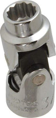 Proto - 3/8", 3/8" Drive, Standard Hand Socket - 12 Points, 1-3/4" OAL, Alloy Steel, Chrome Finish - USA Tool & Supply