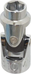 Proto - 3/8" Drive, Standard Hand Socket - 6 Points, 1-3/4" OAL, Alloy Steel, Chrome Finish - USA Tool & Supply