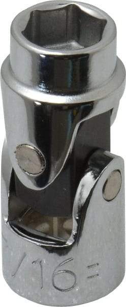 Proto - 7/16", 3/8" Drive, Standard Hand Socket - 6 Points, 1-3/4" OAL, Alloy Steel, Chrome Finish - USA Tool & Supply