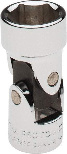 Proto - 5/8", 3/8" Drive, Standard Hand Socket - 6 Points, 1-27/32" OAL, Alloy Steel, Chrome Finish - USA Tool & Supply