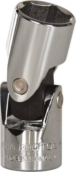 Proto - 3/8" Drive, Standard Hand Socket - 6 Points, 1-27/32" OAL, Alloy Steel, Chrome Finish - USA Tool & Supply