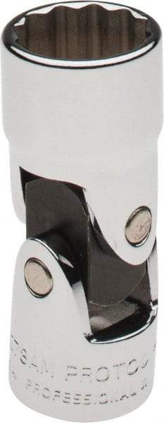 Proto - 3/8" Drive, Standard Hand Socket - 12 Points, 2" OAL, Alloy Steel, Chrome Finish - USA Tool & Supply