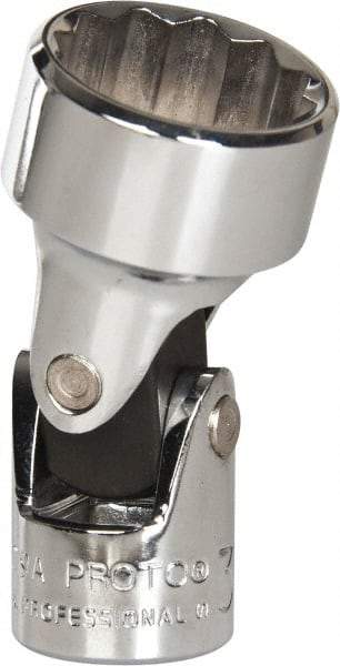 Proto - 3/4", 3/8" Drive, Standard Hand Socket - 12 Points, 2" OAL, Alloy Steel, Chrome Finish - USA Tool & Supply