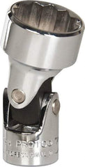 Proto - 3/4", 3/8" Drive, Standard Hand Socket - 12 Points, 2" OAL, Alloy Steel, Chrome Finish - USA Tool & Supply