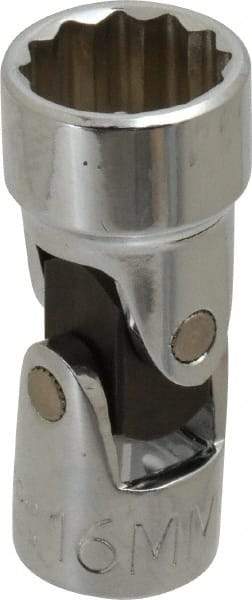 Proto - 3/8" Drive, Standard Hand Socket - 12 Points, 2" OAL, Alloy Steel, Chrome Finish - USA Tool & Supply