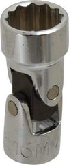 Proto - 3/8" Drive, Standard Hand Socket - 12 Points, 2" OAL, Alloy Steel, Chrome Finish - USA Tool & Supply