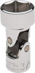 Proto - 3/4", 3/8" Drive, Standard Hand Socket - 6 Points, 2" OAL, Alloy Steel, Chrome Finish - USA Tool & Supply