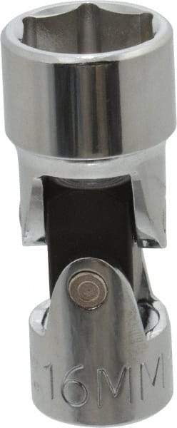 Proto - 3/8" Drive, Standard Hand Socket - 6 Points, 2" OAL, Alloy Steel, Chrome Finish - USA Tool & Supply