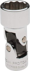 Proto - 3/8" Drive, Standard Hand Socket - 12 Points, 2-3/32" OAL, Alloy Steel, Chrome Finish - USA Tool & Supply