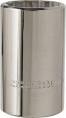 Proto - 1/2" Drive, Deep Hand Socket - 12 Points, 3-1/4" OAL, Alloy Steel, Chrome Finish - USA Tool & Supply