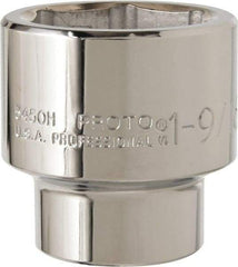 Proto - 1-9/16", 1/2" Drive, Standard Hand Socket - 6 Points, 2-1/4" OAL, Alloy Steel, Chrome Finish - USA Tool & Supply