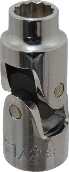 Proto - 1/2", 1/2" Drive, Standard Hand Socket - 12 Points, 2-13/32" OAL, Alloy Steel, Chrome Finish - USA Tool & Supply