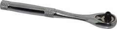 Proto - 1/4" Drive Pear Head Aerospace Ratchet - Chrome Finish, 6-11/16" OAL, 45 Gear Teeth, Standard Head - USA Tool & Supply