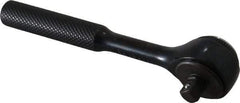 Proto - 1/4" Drive Round Head Standard Ratchet - Black Oxide Finish, 4-1/2" OAL, 72 Gear Teeth, Standard Head - USA Tool & Supply