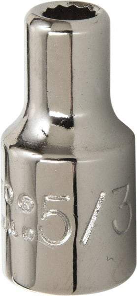 Proto - 5/32", 1/4" Drive, Standard Hand Socket - 12 Points, 7/8" OAL, Alloy Steel, Chrome Finish - USA Tool & Supply