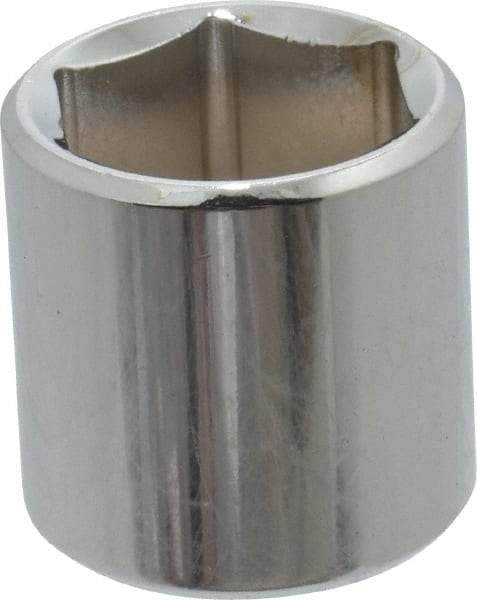 Proto - 1/4" Drive, Standard Hand Socket - 6 Points, 7/8" OAL, Alloy Steel, Chrome Finish - USA Tool & Supply