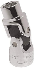 Proto - 9/16", 1/4" Drive, Standard Hand Socket - 12 Points, 1-31/64" OAL, Alloy Steel, Chrome Finish - USA Tool & Supply