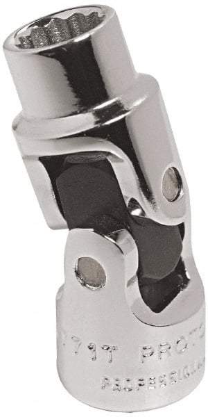 Proto - 9/16", 1/4" Drive, Standard Hand Socket - 12 Points, 1-31/64" OAL, Alloy Steel, Chrome Finish - USA Tool & Supply