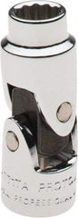 Proto - 1/4", 1/4" Drive, Standard Hand Socket - 12 Points, 1-25/64" OAL, Alloy Steel, Chrome Finish - USA Tool & Supply