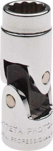 Proto - 5/16", 1/4" Drive, Standard Hand Socket - 12 Points, 1-25/64" OAL, Alloy Steel, Chrome Finish - USA Tool & Supply