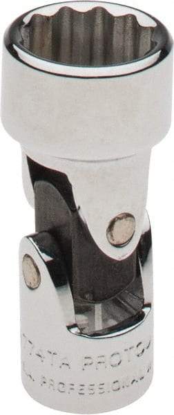 Proto - 7/16", 1/4" Drive, Standard Hand Socket - 12 Points, 1-13/32" OAL, Alloy Steel, Chrome Finish - USA Tool & Supply