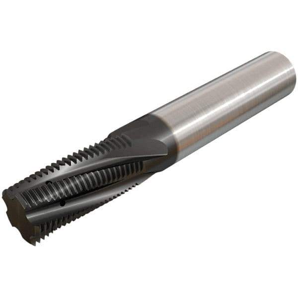 Iscar - M10x1.50 ISO, 0.3071" Cutting Diam, 3 Flute, Solid Carbide Helical Flute Thread Mill - Internal Thread, 17mm LOC, 64mm OAL, 8mm Shank Diam - USA Tool & Supply