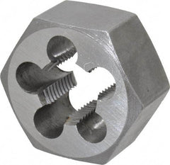 Interstate - M17x1.50 Metric Fine Thread, 1-7/16" Hex, Right Hand Thread, Hex Rethreading Die - Carbon Steel, 3/4" Thick - Exact Industrial Supply