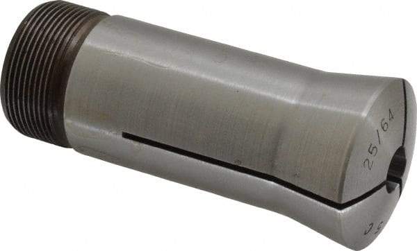 Lyndex - 25/64 Inch 5C Round Collet - 3.27 Inch Overall Length, 1.041-24 Internal Thread Size, Steel, 0.0007 Inch TIR - Exact Industrial Supply