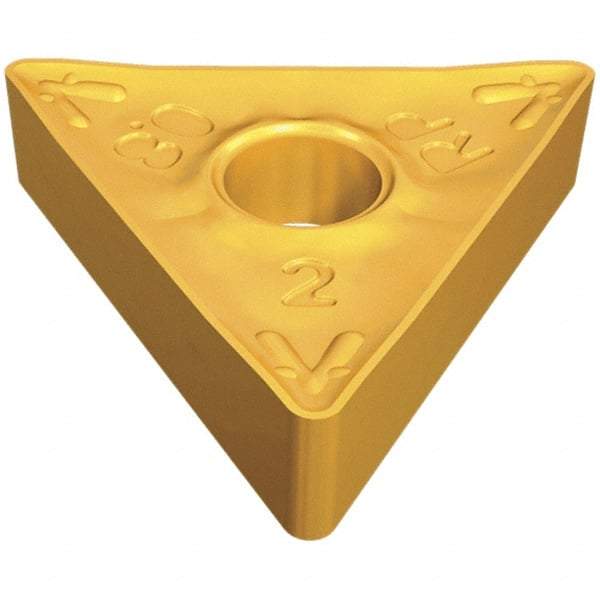 Iscar - TNMM432 RP Grade IC9350 Carbide Turning Insert - TiCN/Al2O3/TiN Finish, 60° Triangle, 1/2" Inscr Circle, 3/16" Thick, 1/32" Corner Radius - USA Tool & Supply