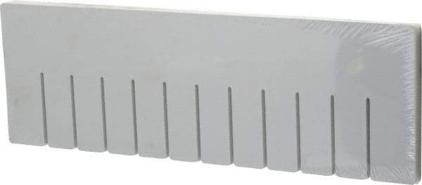 Quantum Storage - 17.4" Wide x 6" High, Gray Bin Divider - Use with DG93060 - USA Tool & Supply